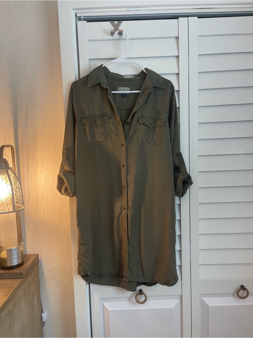 Universal Thread Olive Utility Shirt Dress